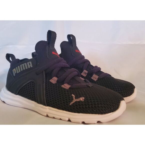 Puma Kids black Sneakers size 10C - Picture 2 of 8